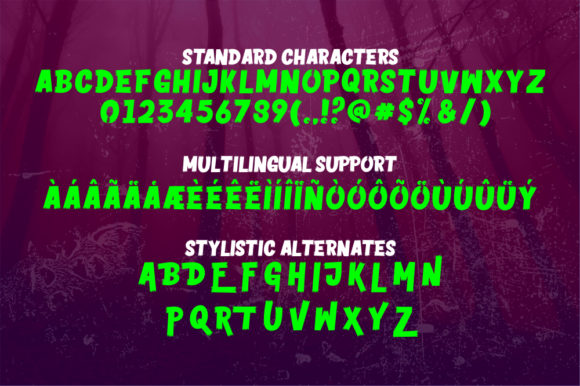 Horror Vision Font PNG with transparent background - Preview 1