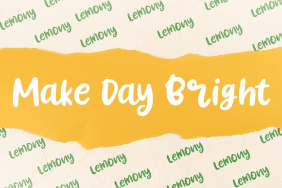 Lemony Font PNG with transparent background - Preview 3