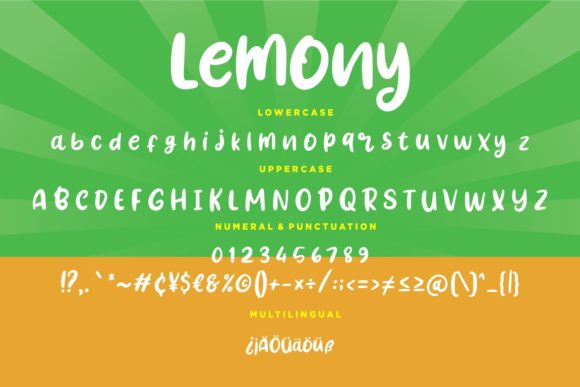 Lemony Font PNG with transparent background - Preview 6