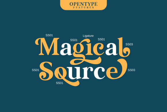 Magical Source Font PNG with transparent background - Preview 2
