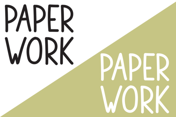Paper Work Font PNG with transparent background - Preview 1