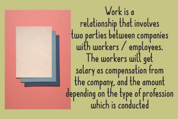 Paper Work Font PNG with transparent background - Preview 2