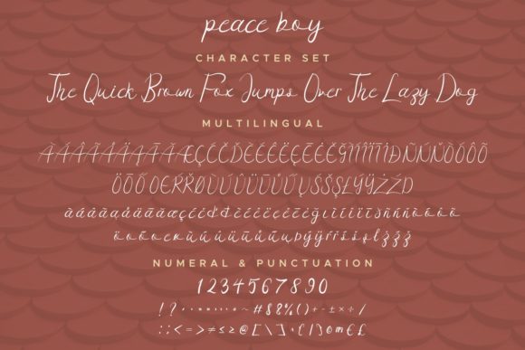 Peace Boy Font font preview - 4