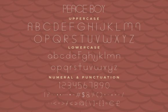 Peace Boy Font font preview - 6