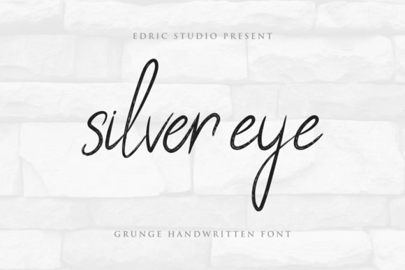 Silver Eye Font PNG with transparent background - Preview 1