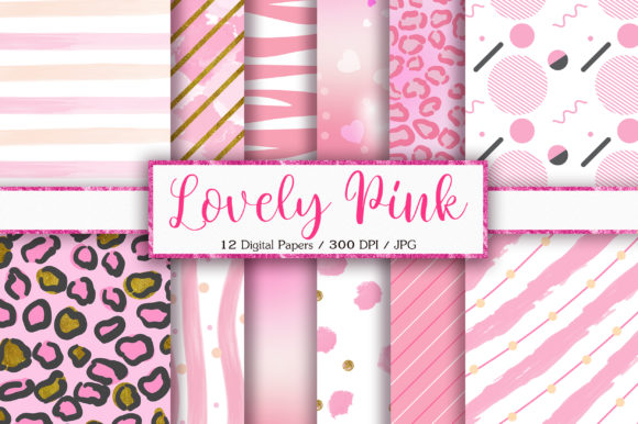 Lovely Pink Background Digital Papers