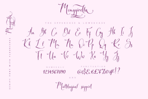 Monggirella Font PNG with transparent background - Preview 1