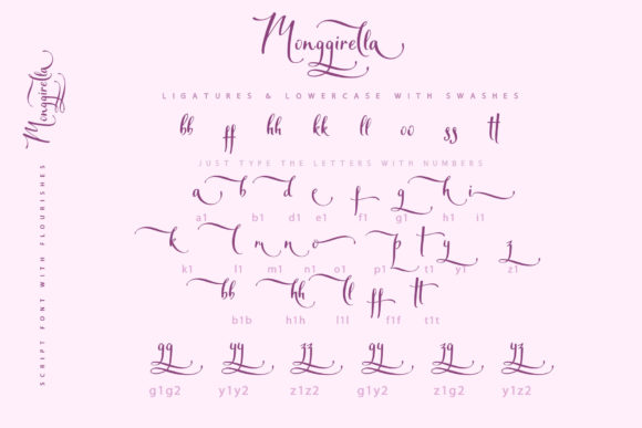 Monggirella Font PNG with transparent background - Preview 2