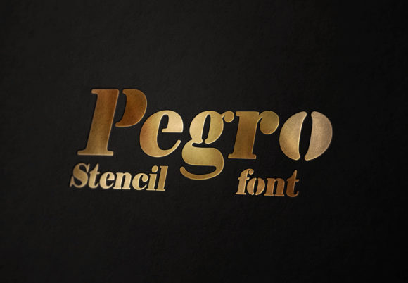 Pegro Stencil Font by Digital Typeface Studio · Creative Fabrica font preview