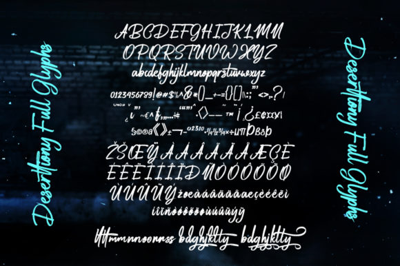 Deserttiony Font PNG with transparent background - Preview 4