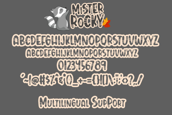Mister Rocky Font PNG with transparent background - Preview 5