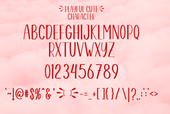 Playful Cute Font PNG with transparent background - Preview 3