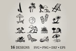 Beach Chair Bundle Graphic by Euphoria Design · Creative Fabrica