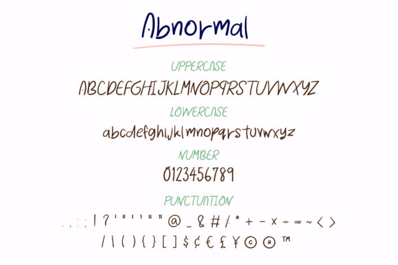 Abnormal Font - Preview 2
