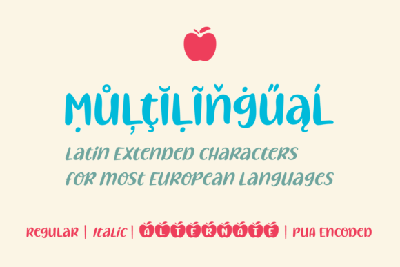 Apple & Story Font PNG with transparent background - Preview 1