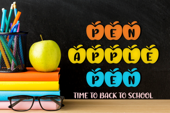 Apple & Story Font PNG with transparent background - Preview 2