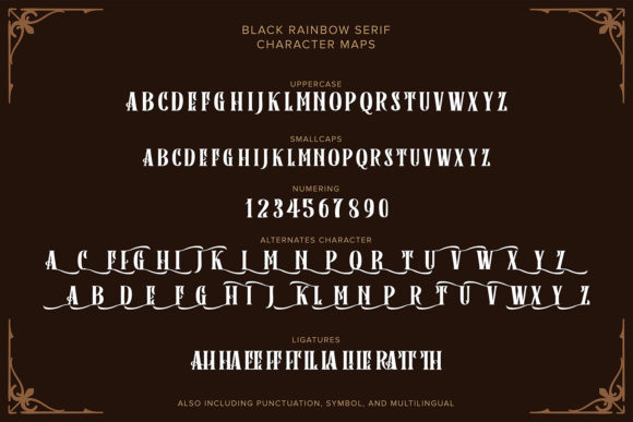Black Rainbow Font PNG with transparent background - Preview 4