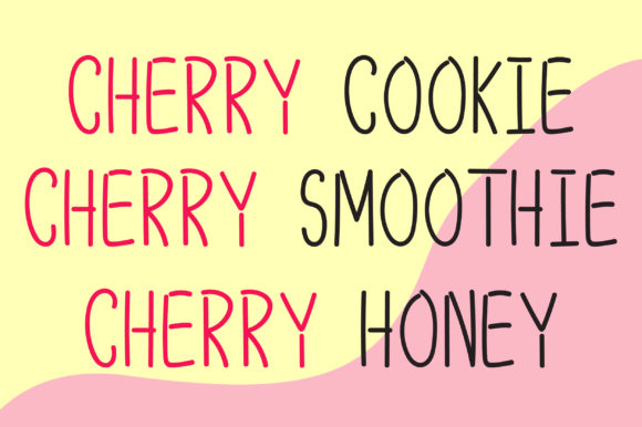 Cherry Cookie Font PNG with transparent background - Preview 2
