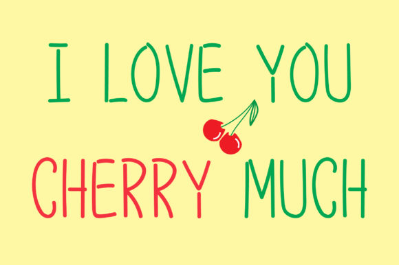 Cherry Cookie Font PNG with transparent background - Preview 4