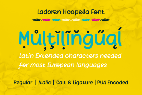 Ladoren Hoopella Font PNG with transparent background - Preview 3