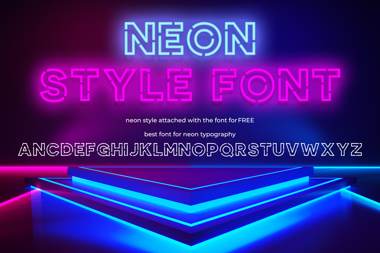 Neon Style Font by OWPictures · Creative Fabrica font preview