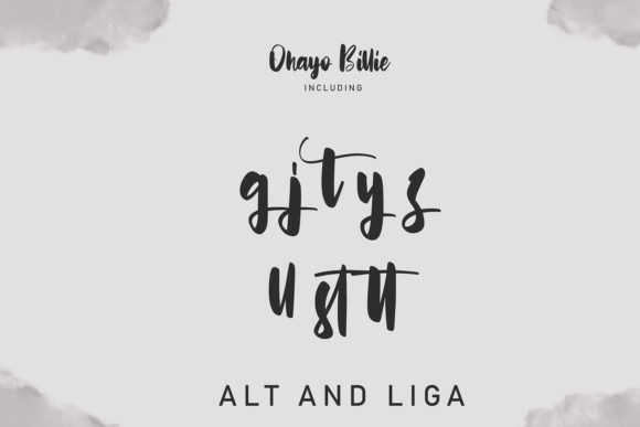Ohayo Billie Font font preview - 6