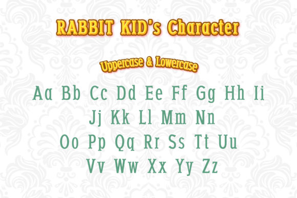 Rabbit Kid Font PNG with transparent background - Preview 1