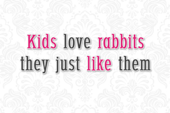 Rabbit Kid Font PNG with transparent background - Preview 3