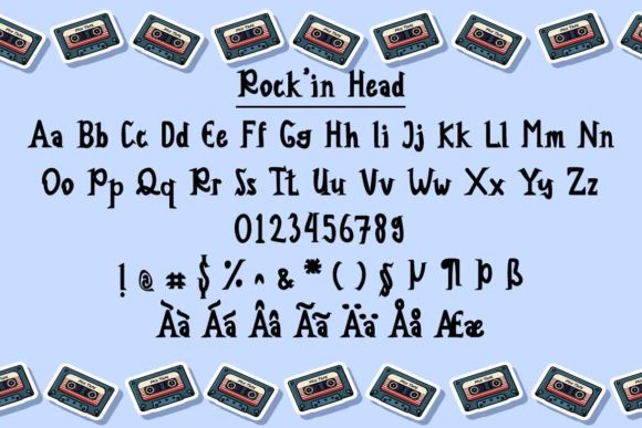Rock in Head Font PNG with transparent background - Preview 3