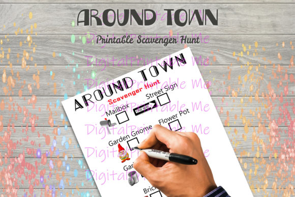 Around Town Scavenger Hunt Printable