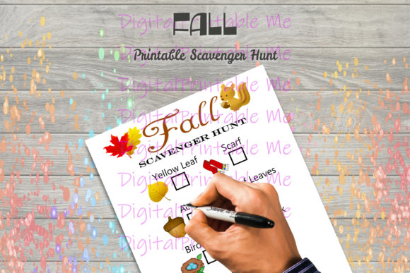 Fall Scavenger Hunt Printable, Kids Game