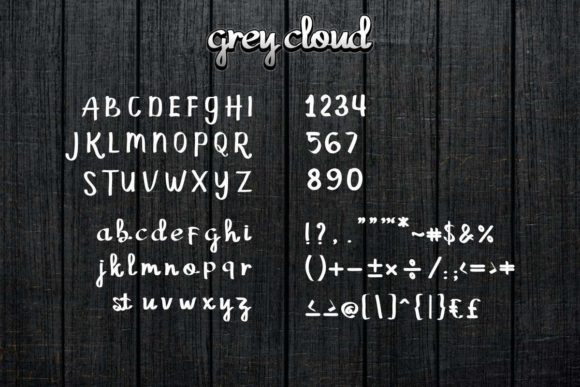Grey Cloud Font - Preview 3