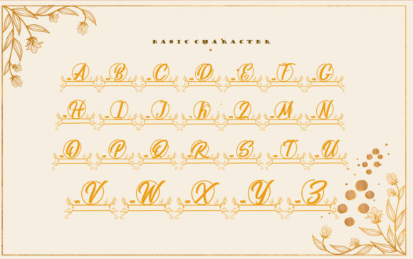 Higlandmonogram Font PNG with transparent background - Preview 3