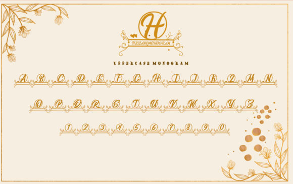 Higlandmonogram Font PNG with transparent background - Preview 4