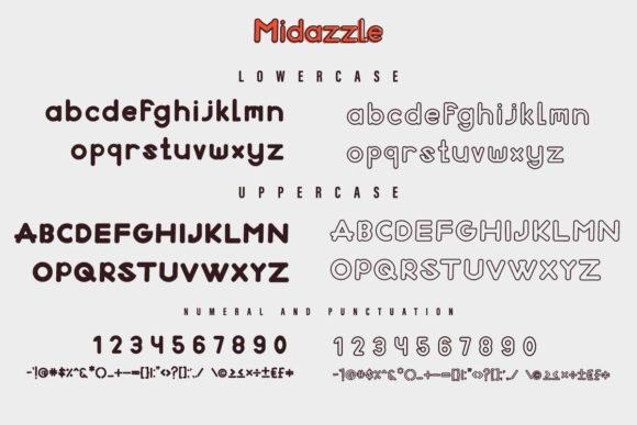 Midazzle Font PNG with transparent background - Preview 4