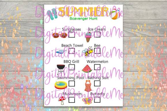 Summer, Scavenger Hunt, Game Kids