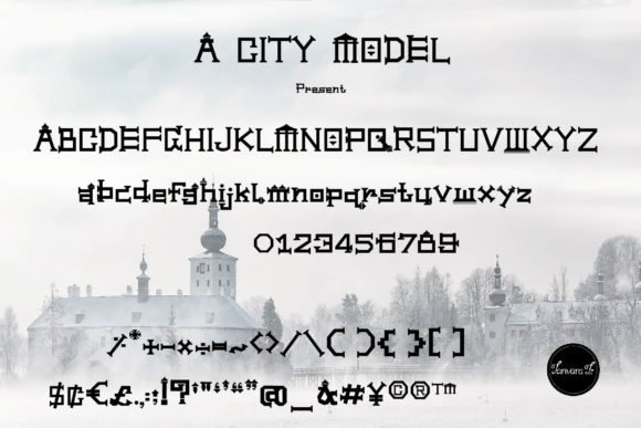 A City Model Font - Preview 4
