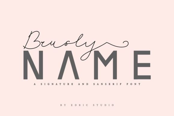 Brusly Name Font - Preview 1