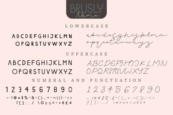 Brusly Name Font - Preview 4