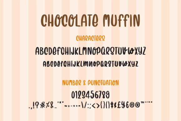 Chocolate Muffins Font PNG with transparent background - Preview 2