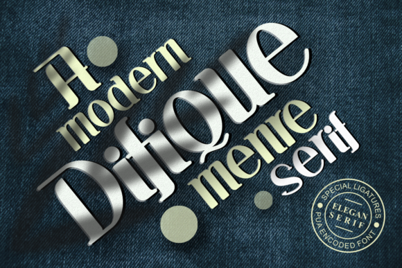 Difique Menre Font - Preview 1