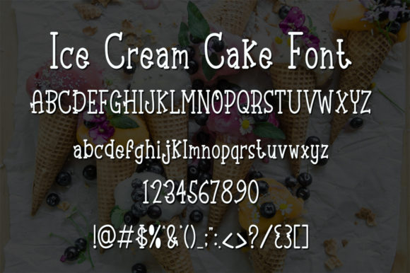 Ice Cream Cake Font font preview - 3