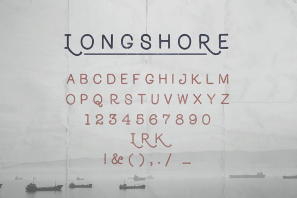 Longshore Font PNG with transparent background - Preview 3