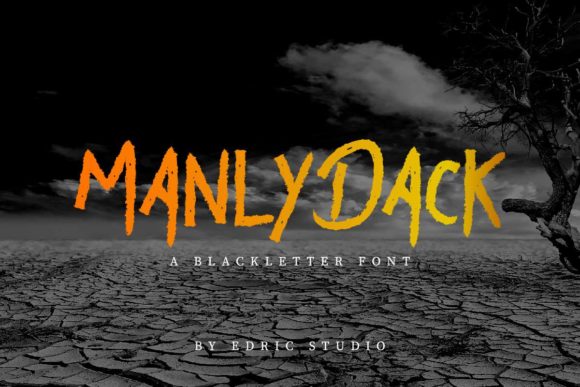 Manly Dack Font PNG with transparent background - Preview 1