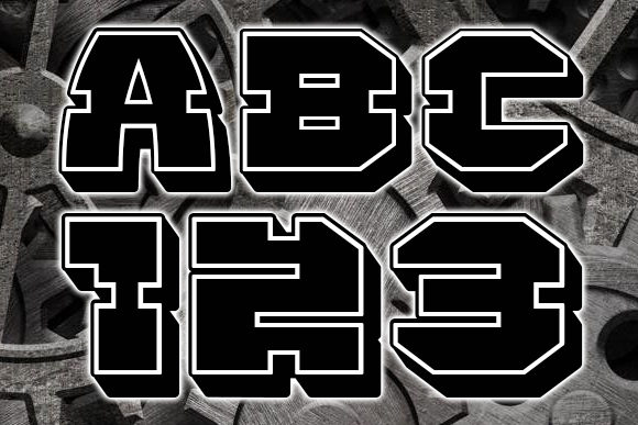 Mechanica Font PNG with transparent background - Preview 2