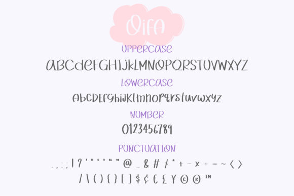 Oifa Font PNG with transparent background - Preview 2