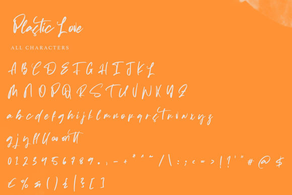 Plastic Love Font PNG with transparent background - Preview 4