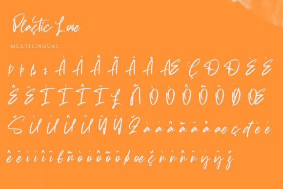 Plastic Love Font PNG with transparent background - Preview 5