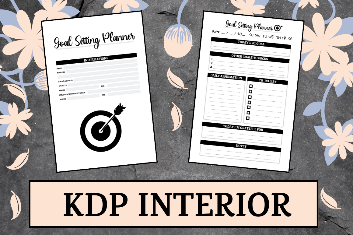 Goal Setting Planner | KDP Interior Graphic by Coco Sway · Creative Fabrica