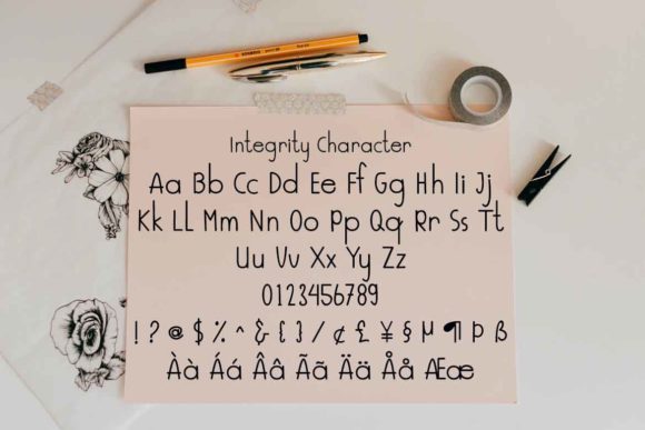 Integrity Font PNG with transparent background - Preview 3